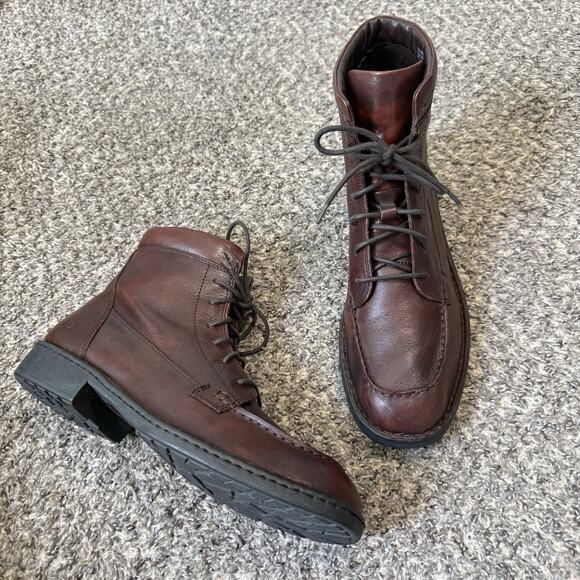 BORN Leather Boots Ankle Lace Up Chukka Desert Brown Men's Size 13 EU 47.5 CQF12 - Picture 1 of 9